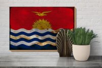Holzschild Flagge Kiribati 30x20cm Flag of Kiribati Rost