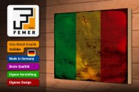 Holzschild Flagge Mali 30x20cm Flag of Mali Rost