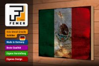 Holzschild Flagge Mexiko 30x20cm Flag of Mexico Rost