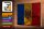 Holzschild Flagge Moldau 30x20cm Flag of Moldova Rost