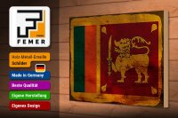 Holzschild Flagge Sri Lanka 30x20cm Flag Sri Lanka Rost