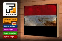 Holzschild Flagge Jemen 30x20cm Flag of Yemen Rost