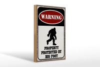 Holzschild Spruch 20x30cm Warning property protected by