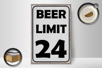 Holzschild Spruch 20x30cm BEER Limit 24 Bier