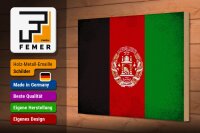 Holzschild Flagge Afghanistans 30x20cm Afghanistan Vintage