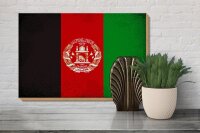 Holzschild Flagge Afghanistans 30x20cm Afghanistan Vintage