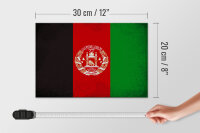 Holzschild Flagge Afghanistans 30x20cm Afghanistan Vintage