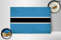 Holzschild Flagge Botswanas 30x20cm Flag Botsuana Vintage
