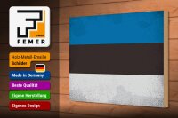 Holzschild Flagge Estland 30x20cm Flag of Estonia Vintage