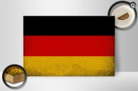 Holzschild Flagge Deutschland 30x20cm Flag Germany Vintage