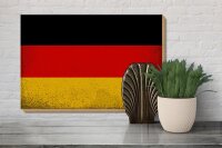 Holzschild Flagge Deutschland 30x20cm Flag Germany Vintage