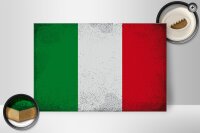 Holzschild Flagge Italien 30x20cm Flag of Italy Vintage