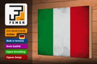 Holzschild Flagge Italien 30x20cm Flag of Italy Vintage