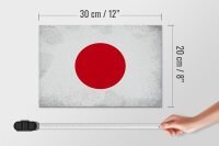 Holzschild Flagge Japan 30x20cm Flag of Japan Vintage