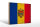 Holzschild Flagge Moldau 30x20cm Flag of Moldova Vintage