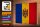 Holzschild Flagge Moldau 30x20cm Flag of Moldova Vintage
