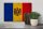 Holzschild Flagge Moldau 30x20cm Flag of Moldova Vintage