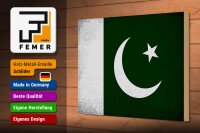 Holzschild Flagge Pakistan 30x20cm Flag Pakistan Vintage