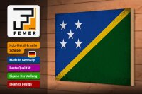 Holzschild Flagge Salomonen 30x20cm Solomon Islands Vintag