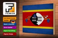 Holzschild Flagge Swasiland 30x20cm Flag Eswatini Vintage