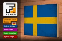 Holzschild Flagge Schweden 30x20cm Flag of Sweden Vintage