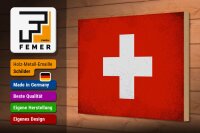 Holzschild Flagge Schweiz 30x20cm Flag Switzerland Vintage