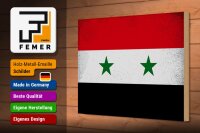 Holzschild Flagge Syrien 30x20cm Flag of Syria Vintage