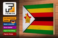 Holzschild Flagge Simbabwe 30x20cm Flag Zimbabwe Vintage