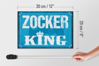 Holzschild Spruch 30x20cm Zocker King Controller