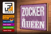 Holzschild Spruch 30x20cm Zocker Queen Controller