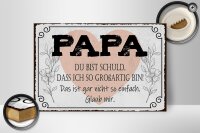 Holzschild Spruch 30x20cm Papa du schuld ich so großartig