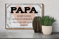 Holzschild Spruch 30x20cm Papa du schuld ich so großartig