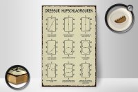 Holzschild Spruch 20x30cm Dressur Hufschlagfiguren