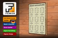 Holzschild Spruch 20x30cm Dressur Hufschlagfiguren