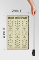 Holzschild Spruch 20x30cm Dressur Hufschlagfiguren