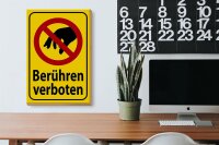 Holzschild Warnschild 20x30cm berühren verboten