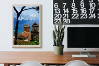 Holzschild Reise 20x30cm Amalfi Italy Urlaub Touristik