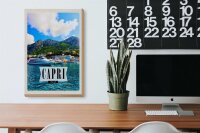 Holzschild Reise 20x30cm Capri Italy Insel Meer Urlaub