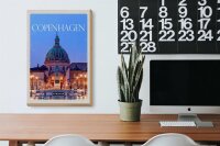 Holzschild Reise 20x30cm Copenhagen Denmark Amalienborg
