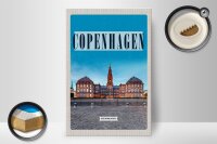Holzschild Reise 20x30cm Retro Copenhagen Denmark Schloss