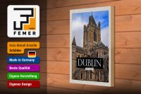 Holzschild Reise 20x30cm Dublin Ireland Castle Reiseziel