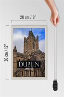 Holzschild Reise 20x30cm Dublin Ireland Castle Reiseziel