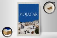 Holzschild Reise 20x30cm Retro Mojacar Spain Spanien Himmel