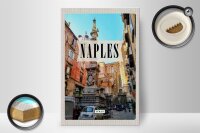 Holzschild Reise 20x30cm Naples Italy Neapel Italien Architektur
