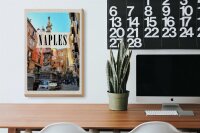 Holzschild Reise 20x30cm Naples Italy Neapel Italien Architektur