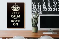 Holzschild Spruch 20x30cm Keep Calm and rock on Geschenk