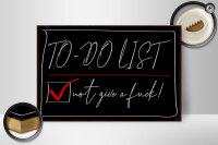 Holzschild Spruch 30x20cm To-Do List not give a fuck