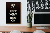 Holzschild Spruch 20x30cm Keep calm and ride on
