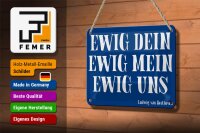 Blechschild Spruch 18x12cm ewig dein ewig mein ewig uns