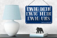 Blechschild Spruch 18x12cm ewig dein ewig mein ewig uns
